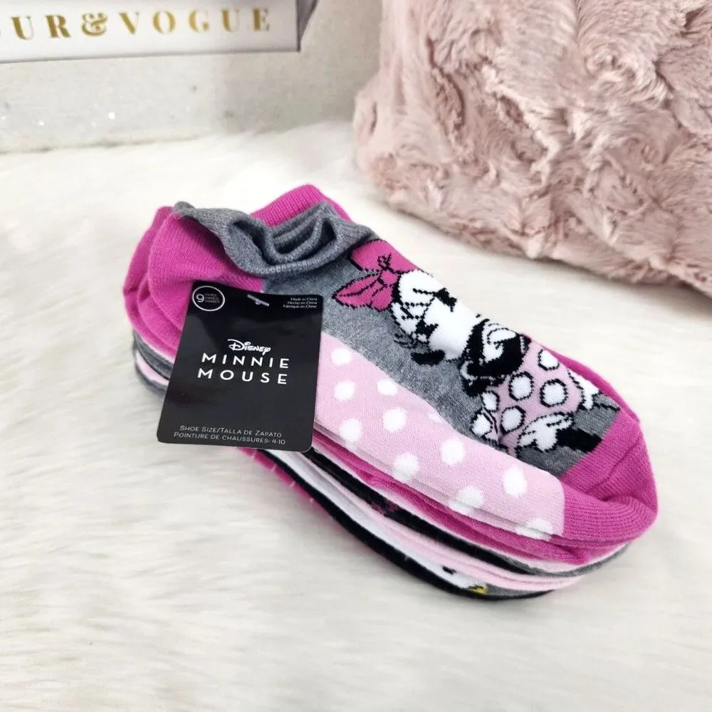 {Minnie Mouse} Pink Socks 9 Pair